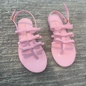 Stuart Weitzman Light Pink Bow Sandals